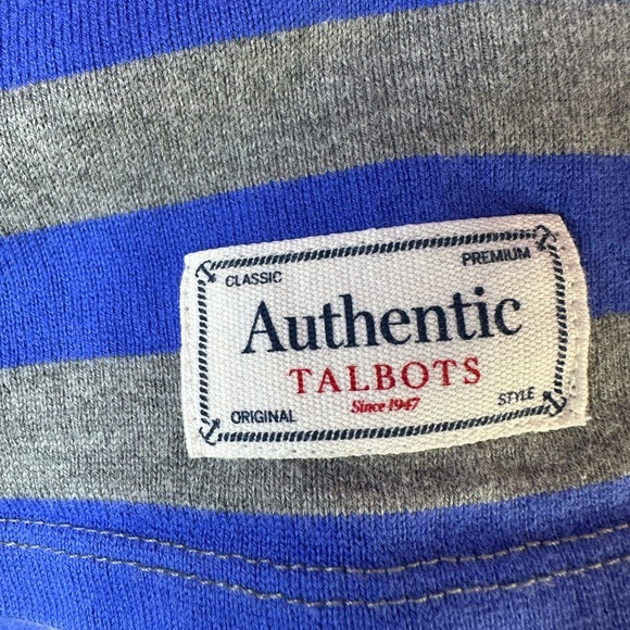 Talbots Multicolor Striped Long Sleeve Top large petite 100% cotton - Picture 3 of 7